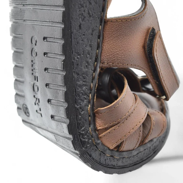 8152 TAM ORTOPEDİK Hakiki Deri Kadın Sandalet Deri Sandalet İvazn - 11