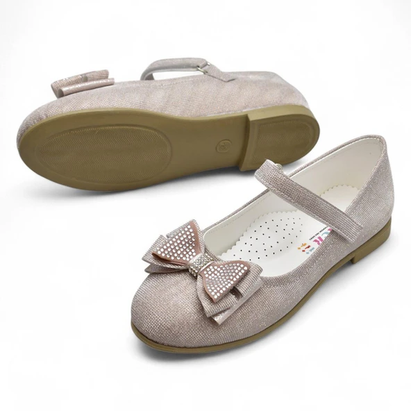 5952 Rahat Taban Tokalı Kız Çocuk Babet Ayakkabı Düğün Abiye Nişan Ayakkabısı - 11