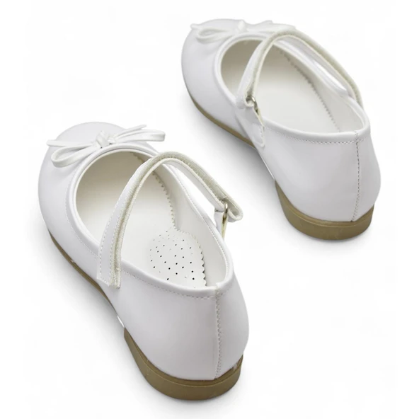 5953 Rahat Taban Tokalı Kız Çocuk Babet Ayakkabı Düğün Abiye Nişan Ayakkabısı - 3
