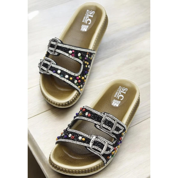 45560 Rahat Taban Taşlı Günlük Kadın Terlik - 4