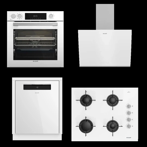 Arçelik Beyaz Dörtlü Ankastre Cam Set ürün görseli