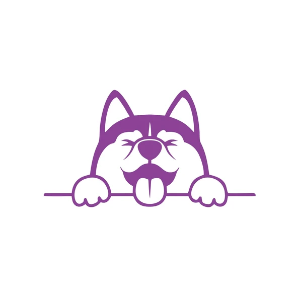 Tutunan Köpek Araba Sticker 17x17 Cm Mor ürün görseli