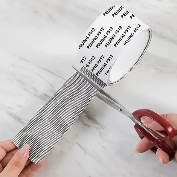BUFFER® Güçlü Yapışkanlı Pencere Tamir Bandı, Böcek Önleyici Yama Bandı 2 mt x 5 cm - 2