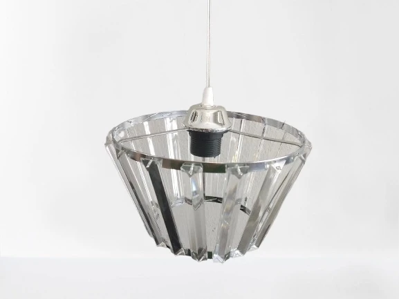 DMR Kristal Taşlı Konik KROM Büyük Yuvarlak E-27 Duylu - 3
