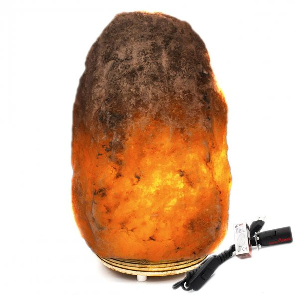 Tuz Lambası 3-4 Kg Doğal Elde Çekiçlenmiş Açma Kapama Düğmeli