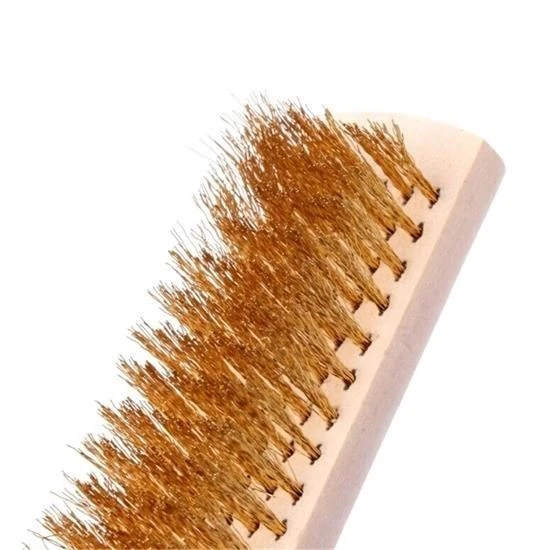 BUFFER® Metal Telli Fırça Ahşap Saplı Pas Kir Sökme Temizleme Fırçası - 7