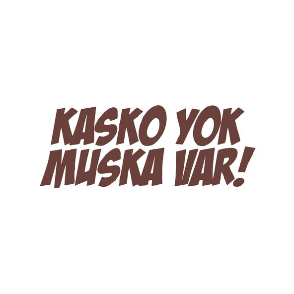 Kasko Yok Muska Var Araba Sticker 17x17 Cm Kahverengi ürün görseli