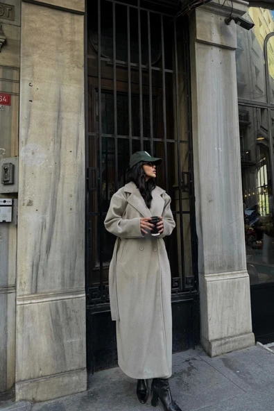 KAŞE KABAN MAXİ - Vizon - Resim 3