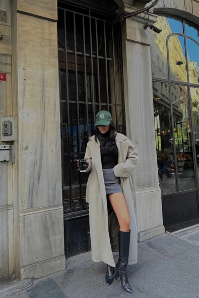 KAŞE KABAN MAXİ - Vizon - Resim 4