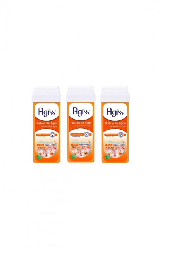 Agiss Roll-on Sir Ağda Natural 100 ml 3lü Set