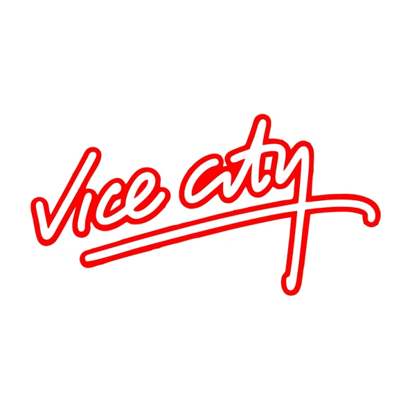 Vice City Araba Sticker 17x17 Cm Kırmızı ürün görseli