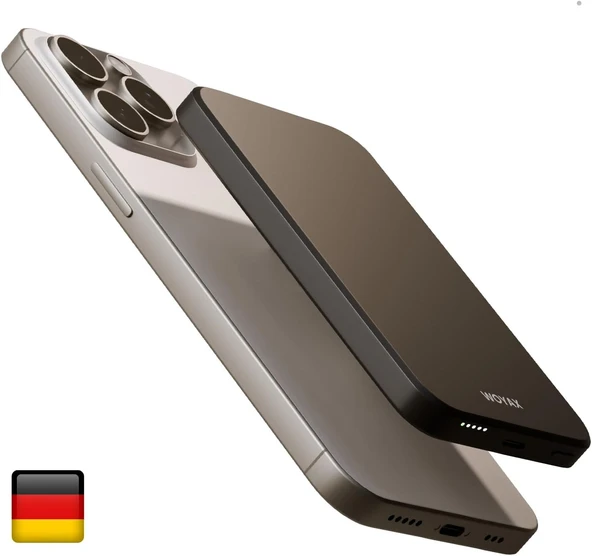 Woyax By Deji Magsafe Uyumlu Powerbank 5000 Mah 20w Hızlı Taşınabilir Batarya iPhone 12 13 14 15 16 Pro Max Mini - SİYAH