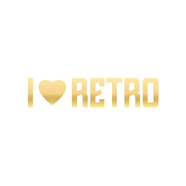 I Love Retro Araba Sticker 17x17 Cm Gold
