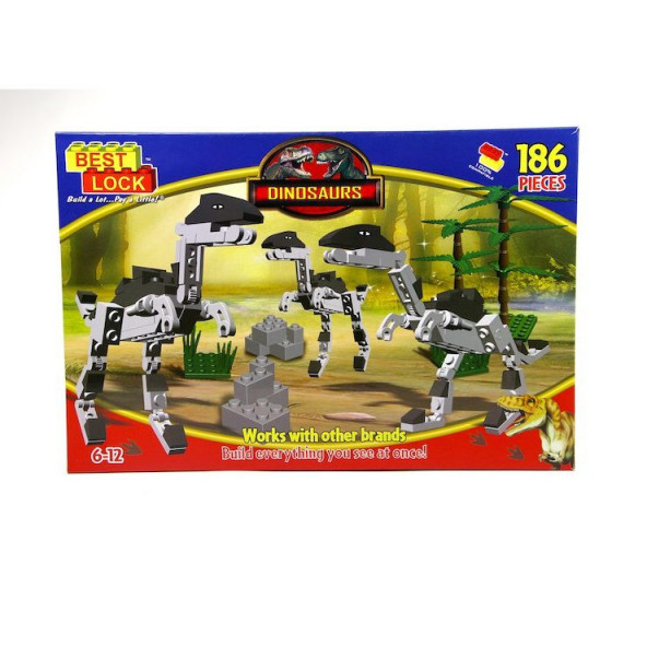 186 Parça Dinozor Yap - Boz Bloklar Yapı Oyuncakları Lego Set-BL-16508/15511