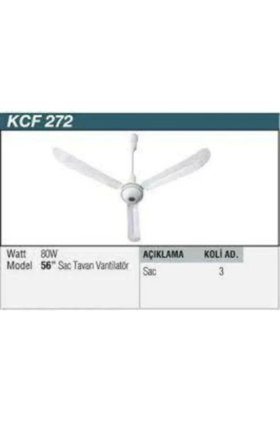 Vanti Global K2 KCF272 3 Kanatlı 56” Sac Tavan Vantilatörü - 2
