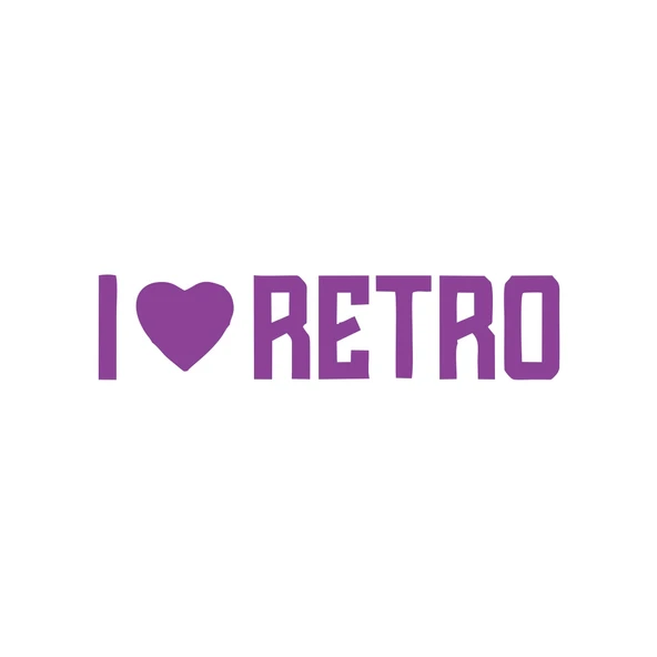 I Love Retro Araba Sticker 17x17 Cm Mor