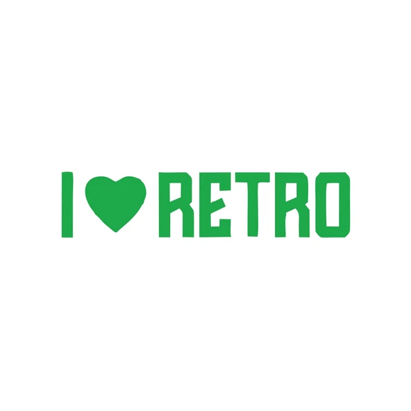 I Love Retro Araba Sticker 17x17 Cm Yeşil