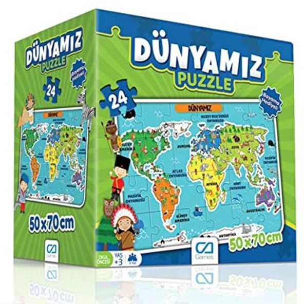 Ca Games 24 Parça Dünyamiz Maxi Boy Eğitici Puzzle CA.5025 - 2