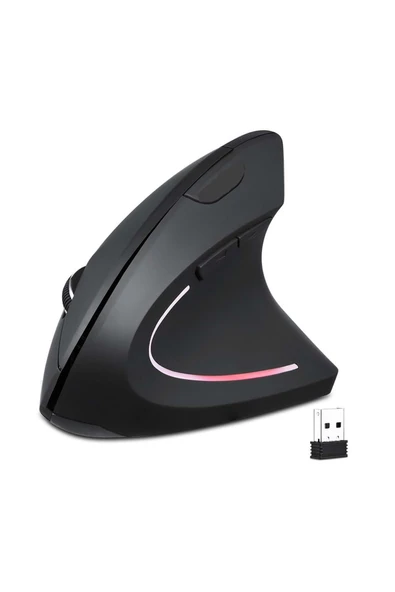 Plentiful Kablosuz Vertical Bilek Destekli Ergonomik Dikey Mouse 800/1200/1600 Dpi