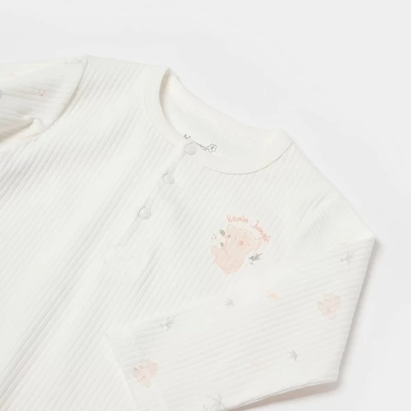 Koala Jungle Uzun Kol Bebek Body Pembe - 3