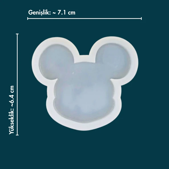 SİLİKON KALIP 2 BOYUTLU MİCKEY MOUSE FİGÜR TAŞ TOZU EPOKSİ REÇİNE KALIP ürün görseli 1