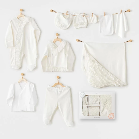 Newborn Chic Girl 10'lu Hastane Çıkışı Ekru