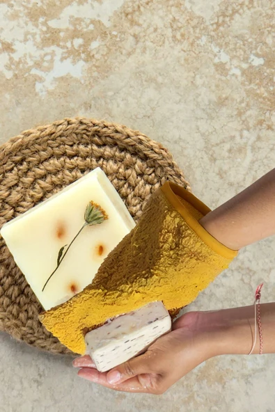 Salvia Dione Bambu Kese Banyo Lifi Doğal Peeling, Derin Temizlik, Spa Masaj Etkili Vücut ve Yüz Scrub Kesesi Cilt Bakım Lifi