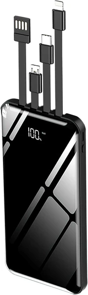 Intouch 10.000 mAh Prime Dijital Göstergeli Dahili Çoklu Kablolu Powerbank