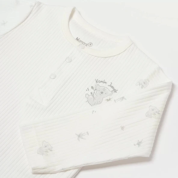 Koala Jungle Uzun Kol Bebek Body Gri - 3