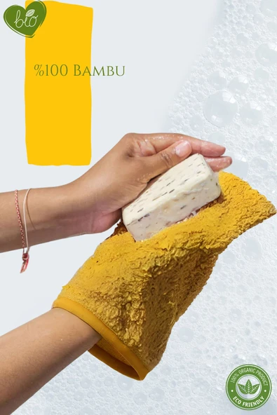 Salvia Dione Bambu Kese Banyo Lifi Doğal Peeling, Derin Temizlik, Spa Masaj Etkili Vücut ve Yüz Scrub Kesesi Cilt Bakım Lifi - 6