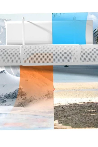 Ayarlanabilir Universal Klima Hava Yönlendirici Delikli Klima Çarpması Önleyici Klima Perdesi 56-90cm - 5