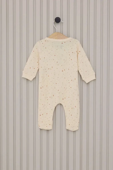 Kız Bebek Patikli Tulum Krem - 3