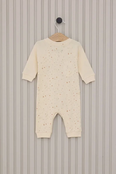 Kız Bebek Uzun Kol Patiksiz Tulum  Krem - 3