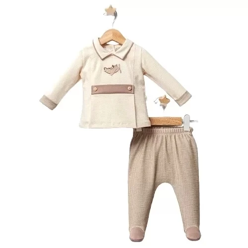 Baby Airplane Zıbın Takım Kahverengi