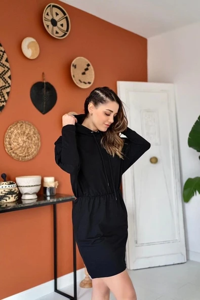 Siyah Sweatshirt Spor Elbise - 2