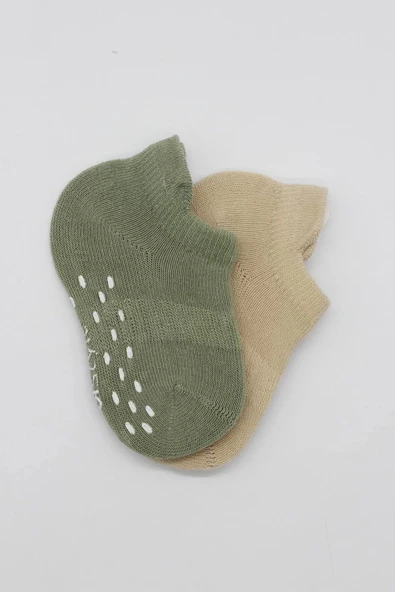 2'li Sneakers Kaymaz Colours Penye Çorap Bs20104 Nil Bej - 4