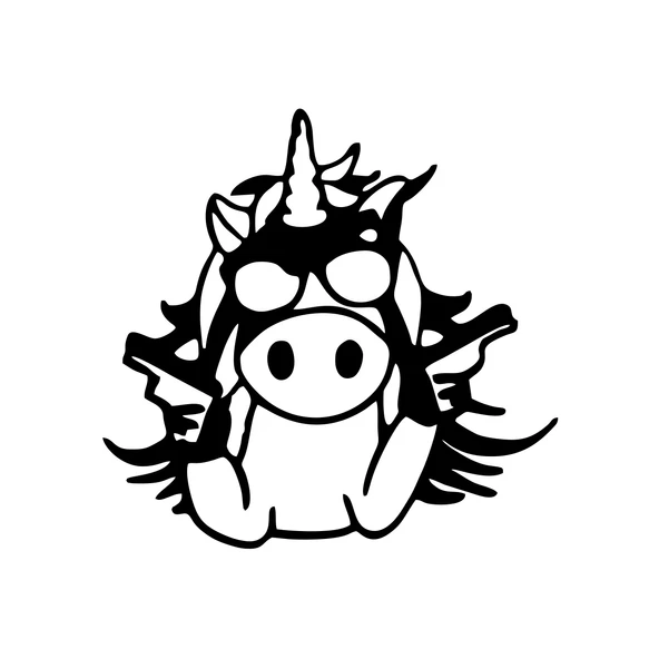 Slah Tutan İnek Araba Sticker 17x17 Cm Siyah ürün görseli