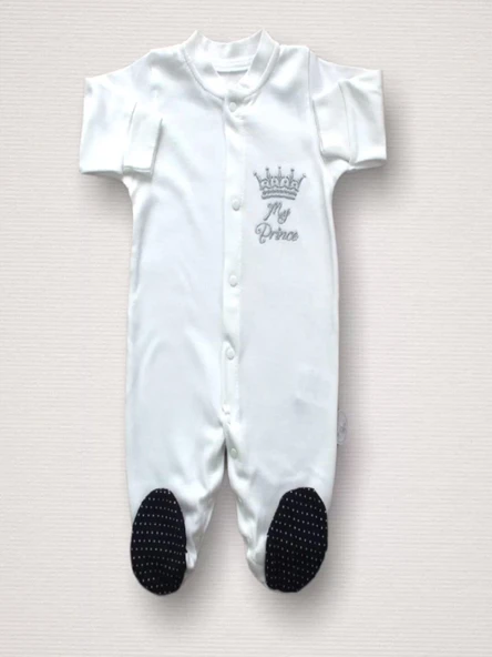 Süper Prens Nakışlı 10lu Zıbın Takımı Hastane Çıkışı Lacivert - 4