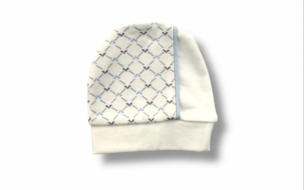 3-6 6-9 9-12 Ay My Camping Nakışlı Şapkalı Uzun Kollu Sweatli 3lü Erkek Bebek Takımı Ekru - Resim 4