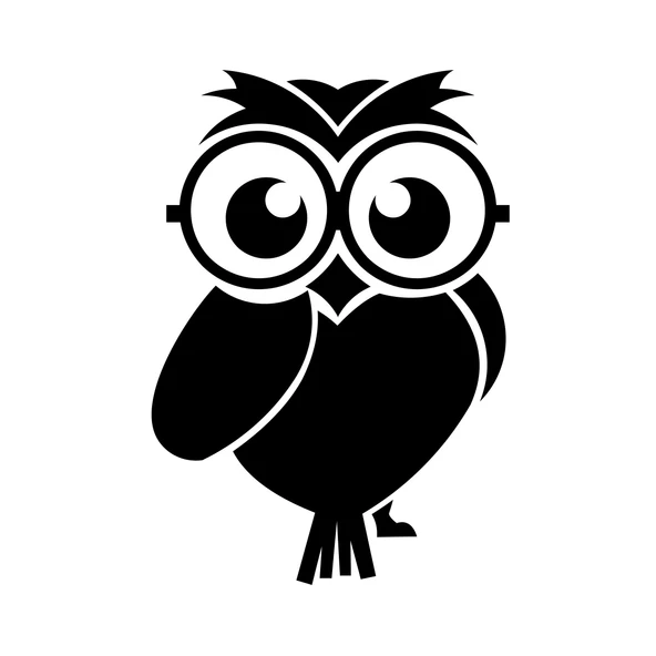 Sevimli Baykuş Sticker 17x17 Cm Siyah ürün görseli