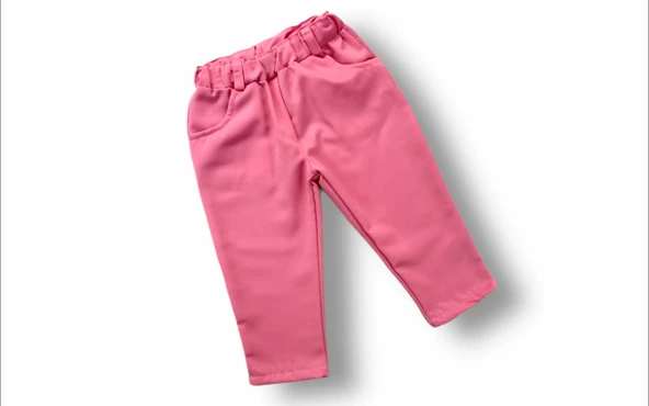 3-6 6-9 9-12 12-18 Ay Anadolu Çiçeği Nakışlı Kısa Kollu Sweatli 2li Kız Bebek Takımı Pembe - Resim 3