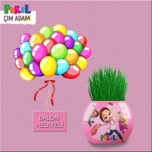 Pırıl Karakterli Çim Adam 5 Adet Balon Hediyelik Balon - 2