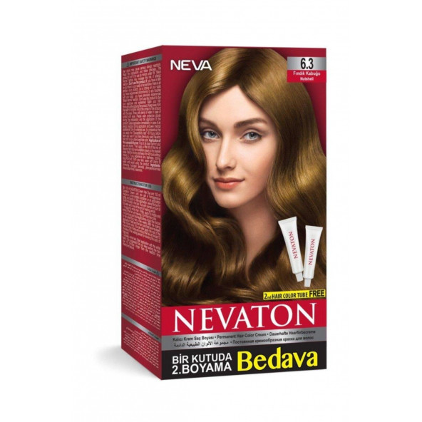 NEVATON - Saç Boyası Bir Kutuda 2 Boyama 6.3 Fındık Kabuğu