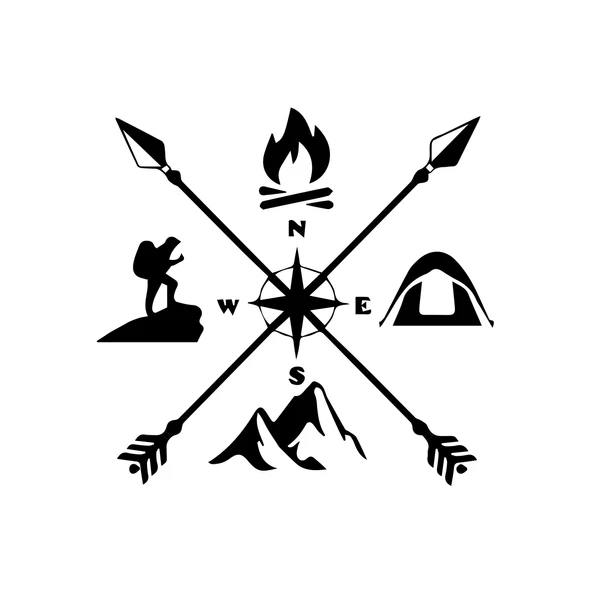 Kamp Sticker 17x17 Cm Siyah ürün görseli