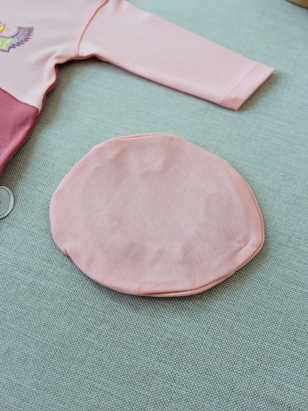 3-6 9-12 12-18 Ay Özel Kuvvetler Nakışlı Bere Şapkalı Kız Erkek Bebek Tulumu Gül Kurusu - 4