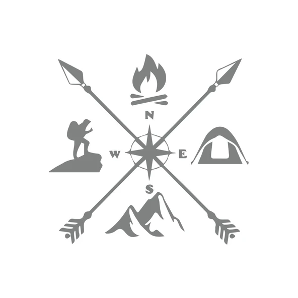 Kamp Sticker 17x17 Cm Gri ürün görseli