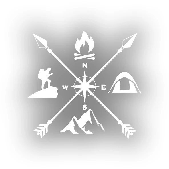 Kamp Sticker 17x17 Cm Beyaz ürün görseli