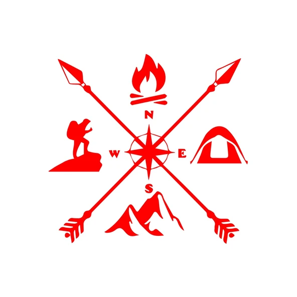 Kamp Sticker 17x17 Cm Kırmızı ürün görseli