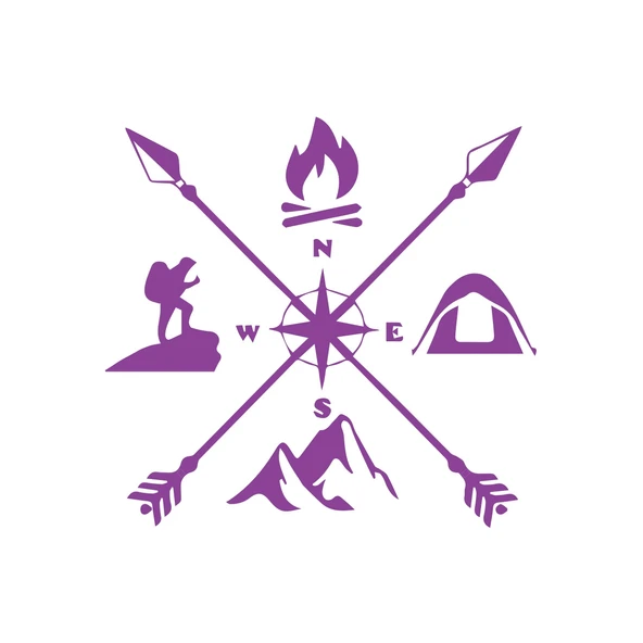 Kamp Sticker 17x17 Cm Mor ürün görseli