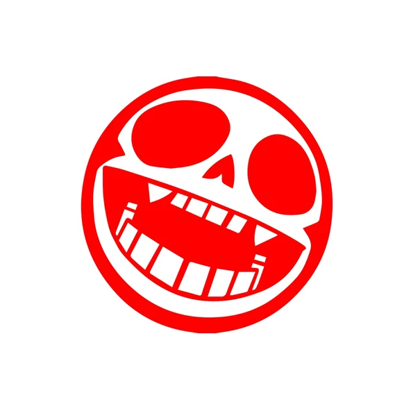 Yuvarlak İskelet Sticker 17x17 Cm Kırmızı ürün görseli